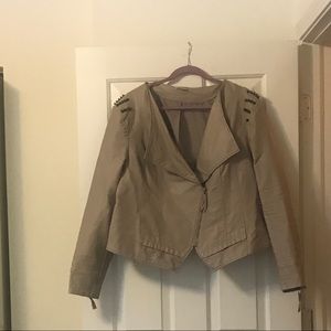 💛Tan Plus Size Moto Jacket💛